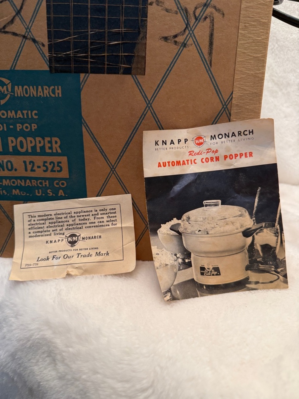 Knapp Monarch Automatic Redi-Pop Corn Popper All Original parts AND box! - Picture 2 of 9